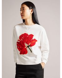 Ted Baker - Marelaa Boucle Flower Sweatshirt - Lyst