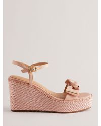 Ted Baker - Geiia Espadrille Wedge Bow Detail Sandals - Lyst
