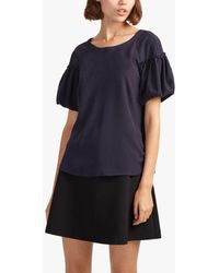 French Connection - Crepe Light Short Sleeve Top - Lyst