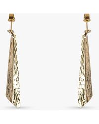 L & T Heirlooms - Second Hand 9ct Yellow Gold Drop Earrings - Lyst