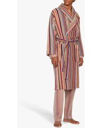 Paul Smith Cotton Towelling Signature Stripe Robe - Multicolour