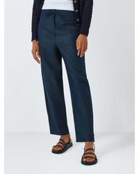 John Lewis - Cotton And Linen Blend Drawstring Trousers - Lyst