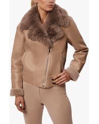 James Lakeland - Faux Leather Faux Fur Trim Jacket - Lyst