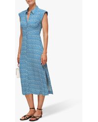 whistles floral panelled satin dress