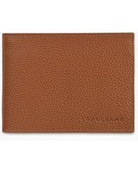 Longchamp - Le Foulonné Leather Card & Coin Wallet - Lyst