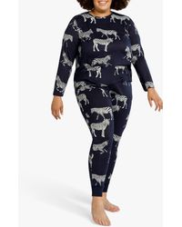 Chelsea Peers - Curve Zebra Print Regular Long Pyjama Set - Lyst