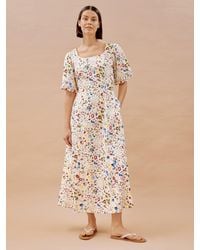 Albaray - Buttercup Pressed Floral Organic Cotton Maxi Dress - Lyst