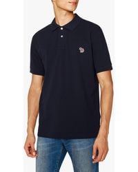 Paul Smith - Zebra Applique Organic Cotton Polo Shirt - Lyst
