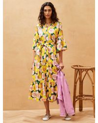Brora - Liberty Floral Print Midi Shirt Dress - Lyst