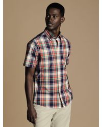 Charles Tyrwhitt - Slim Fit Check Non-iron Stretch Poplin Shirt - Lyst