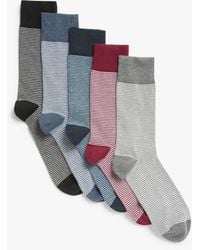John Lewis - Organic Cotton Rich Feeder Stripe Socks - Lyst