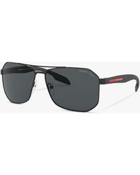 Prada - Linea Rossa Ps 51vs Polarised Rectangular Sunglasses - Lyst