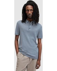 AllSaints - Mode Merino Wool Polo Shirt - Lyst