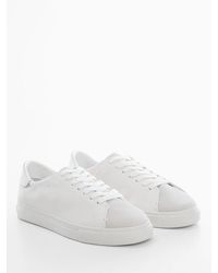 Mango - Base Low Top Leather Trainers - Lyst