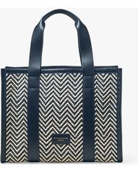 Aspinal of London - Small Henley Raffia And Leather Tote Bag - Lyst