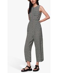 Whistles - Triangle Checkerboard Print Jumpsuit - Lyst