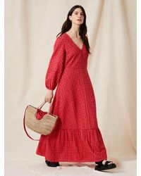 Great Plains - Tunis Check Maxi Cotton Dress - Lyst