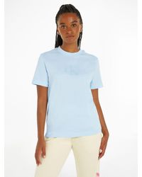 Calvin Klein - Jeans Sequin Logo Crew Neck T-shirt - Lyst