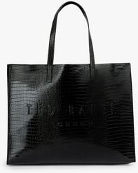 Ted Baker - Allicon Croc Large Icon Shopper Bag - Lyst