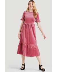Thought - Alleegra Organic Cotton Blend Velvet Midi Dress - Lyst