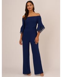 Adrianna Papell - Organza Crepe Jumpsuit - Lyst