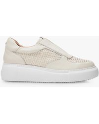 Moda In Pelle - Althea Slip On Leather Wedge Trainers - Lyst