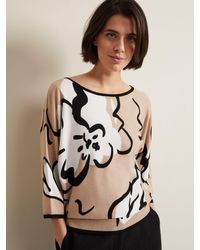 Phase Eight - Laurie Ink Floral Knitted Top - Lyst