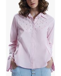 James Lakeland - Cotton Blend Pearl Detail Shirt - Lyst