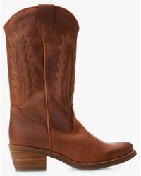 Moda In Pelle - Fanntine Leather Cowboy Boots - Lyst