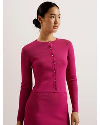 Ted Baker - Brylle Fitted Cropped Cardigan - Lyst