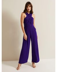 Phase Eight - Giorgia Crossover Neck Jumpsuit - Lyst