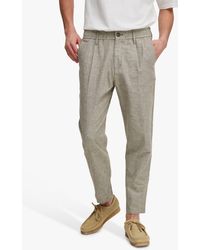 Casual Friday - Marc Relaxed Fit Pleated Linen Trousers - Lyst
