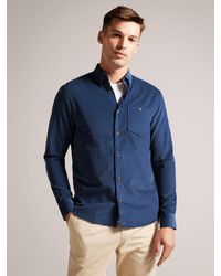 Ted Baker - Lecco Long Sleeve Corduroy Shirt - Lyst