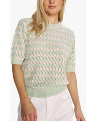 Mos Mosh - Karin Short Sleeve Linen Knitted T-shirt - Lyst