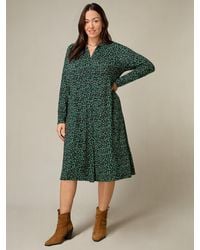 Live Unlimited - Curve Petite Spot Print Jersey Relaxed Shirt Dress - Lyst