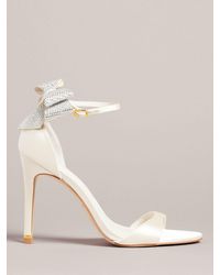 Ted Baker - Hemary Satin Crystal Bow Back Sandals - Lyst