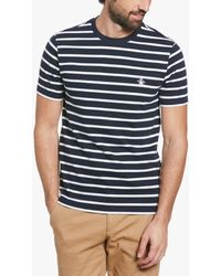 Original Penguin - Breton Stripe Short Sleeve T-shirt - Lyst