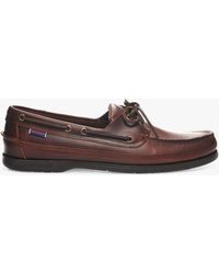 Sebago - Schooner Waxed Leather Boat Shoes - Lyst