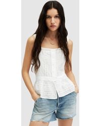 AllSaints - Catalina Embroidered Top - Lyst