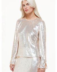Whistles - Petite Sequin Tunic Top - Lyst