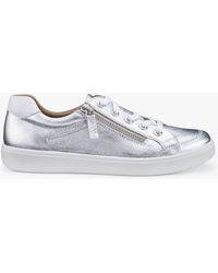 Hotter - Chase Ii Extra Wide Fit Leather Zip And Go Trainers - Lyst