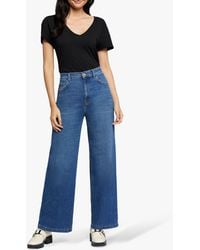 Current/Elliott - The Pioneer High Rise Wide Leg Jeans - Lyst