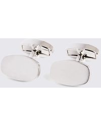Moss - Brushed Squoval Cufflinks - Lyst