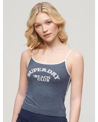 Superdry - Athletic Essentials Organic Cotton Blend Branded Cami Top - Lyst