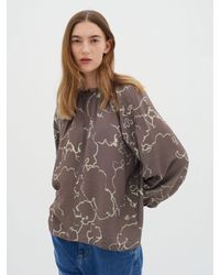Inwear - Cait Abstract Print Bishop Sleeve Blouse - Lyst