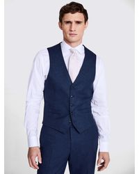 Moss - Tailored Fit Flannel Waistcoat - Lyst