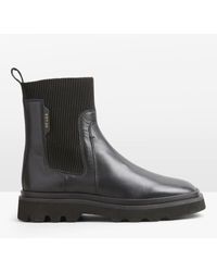Hush - Pacey Chunky Leather Chelsea Boots - Lyst