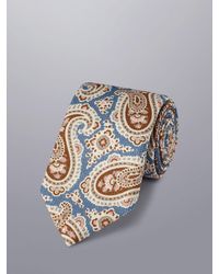Charles Tyrwhitt - Paisley Print Cotton And Silk Tie - Lyst