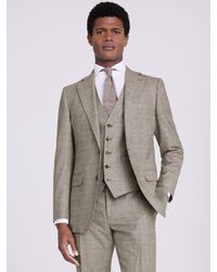 Moss - Tailored Fit Wool Blend Check Performance Suit Jacket - Lyst