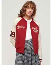 Superdry - College Graphic Jersey Bomber Jacket - Lyst